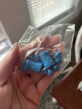 Miniature Blue Speckled Tea Set